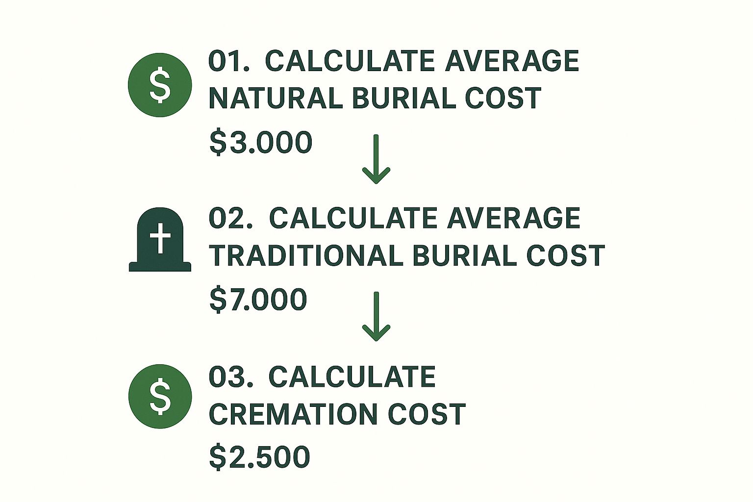Infographic about what is a natural burial