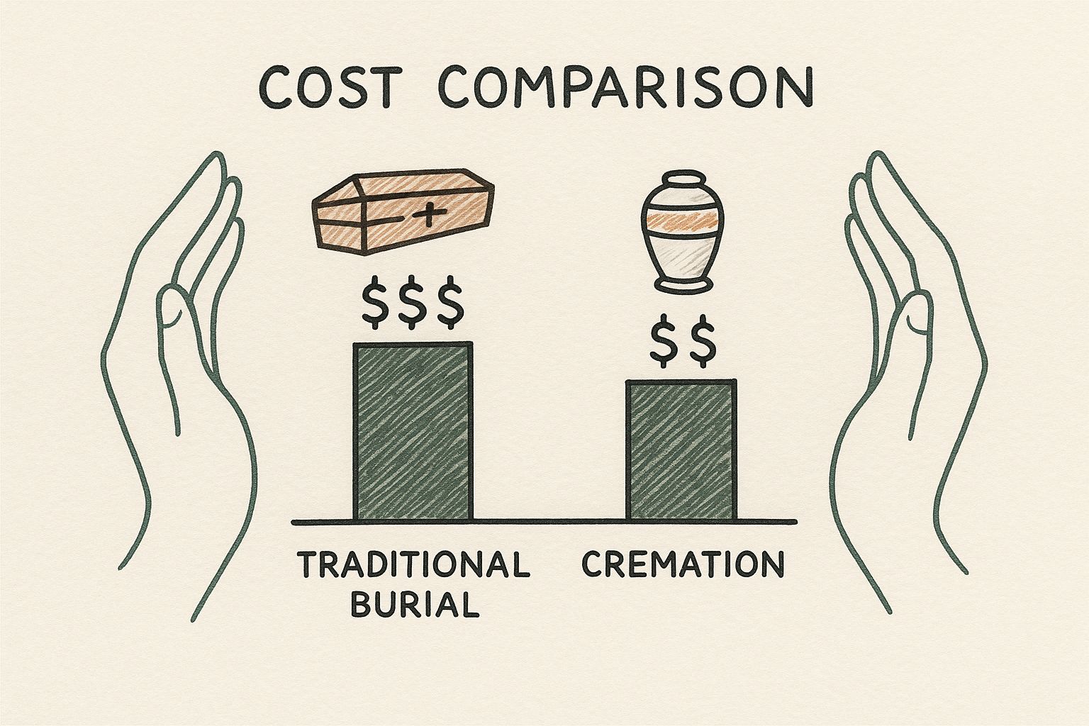 Infographic about average funeral cost in texas
