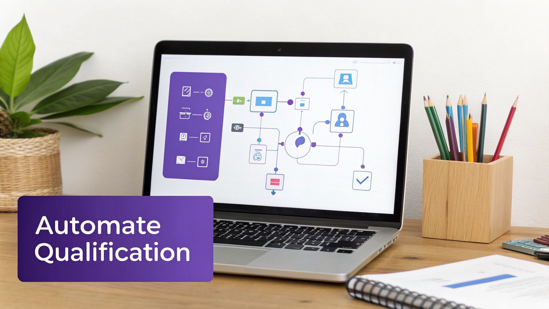 A team collaborating around a computer screen analyzing data charts.
