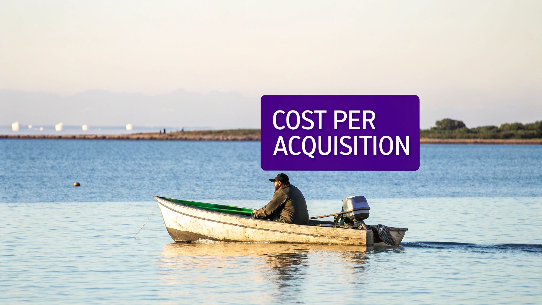 A magnifying glass hovering over a business chart, symbolizing the analysis of cost per acquisition.