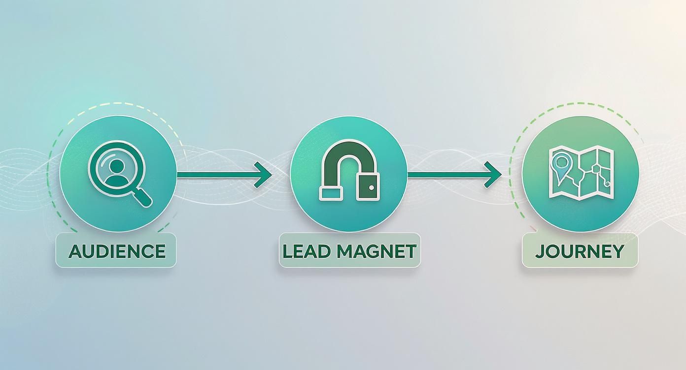 Infographic about how to build a funnel