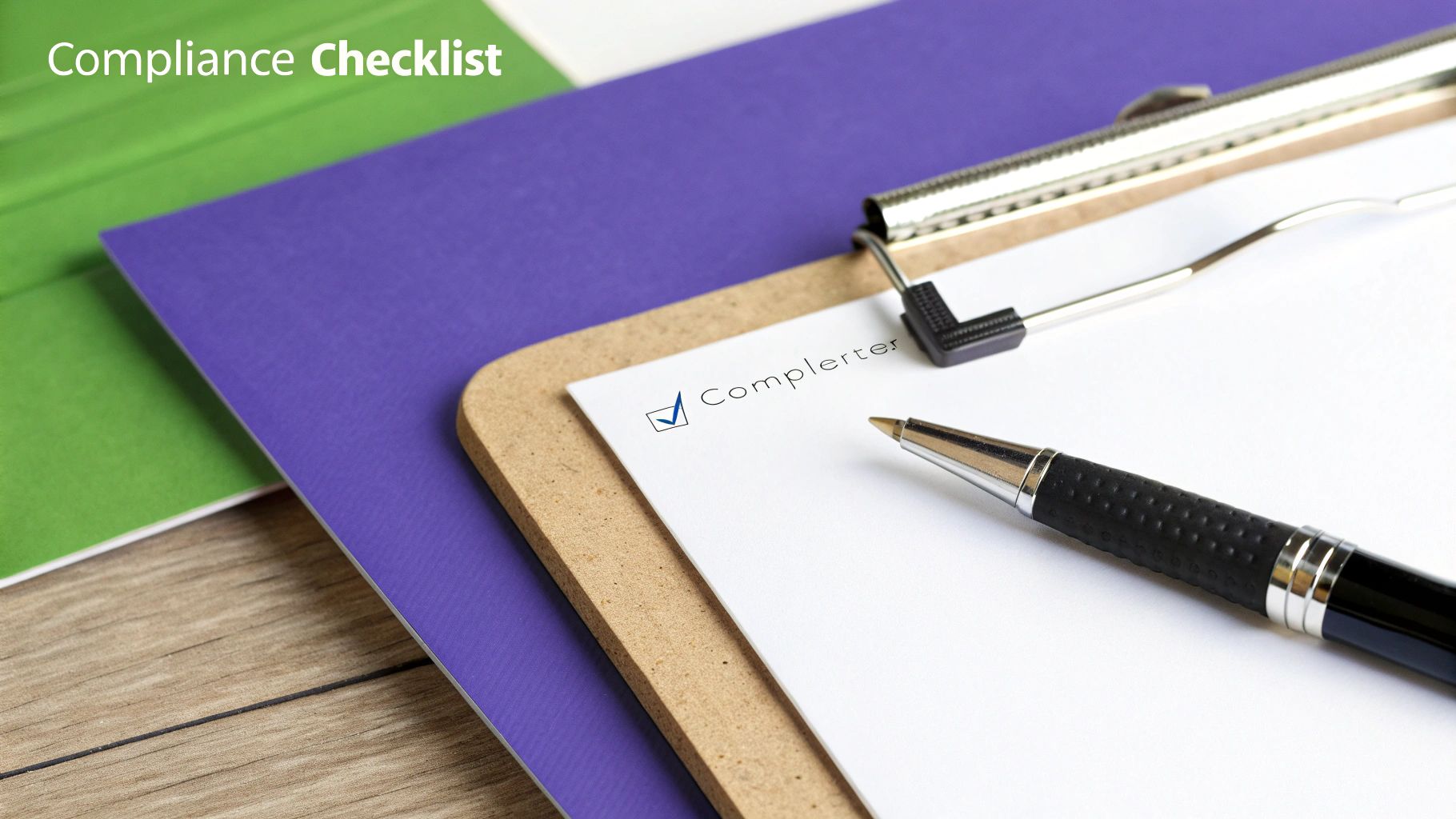 A person using a checklist on a digital tablet, symbolizing a strategic and compliant approach to lead generation.