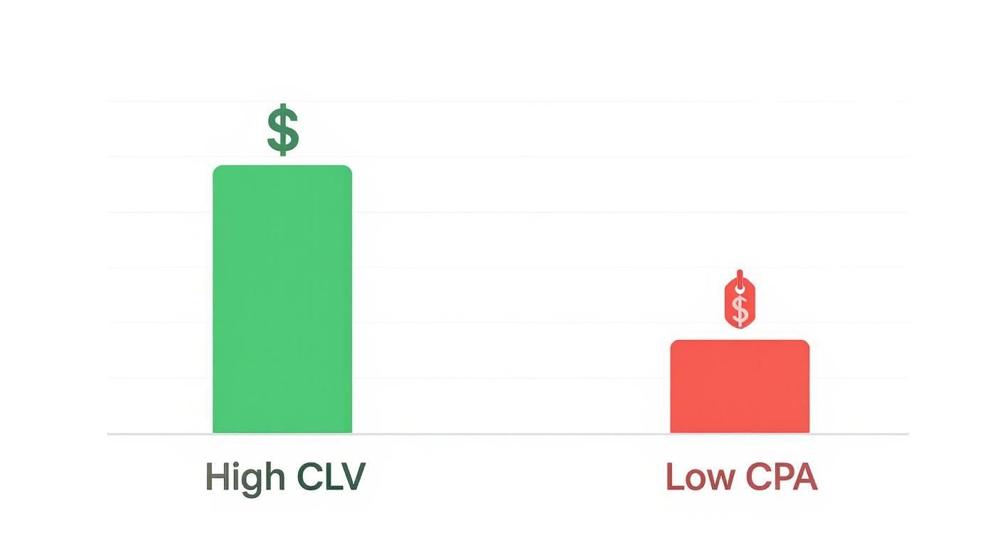 Infographic about what is cost per acquisition