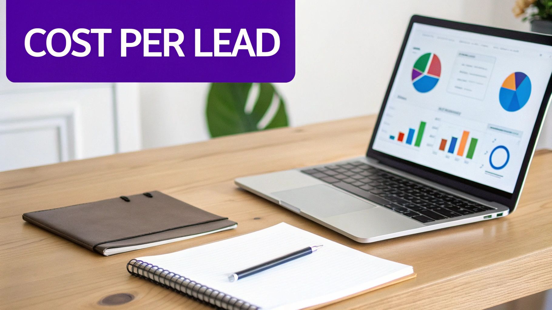 A marketing manager analyzing charts and graphs on a computer screen, representing the process of calculating marketing metrics.