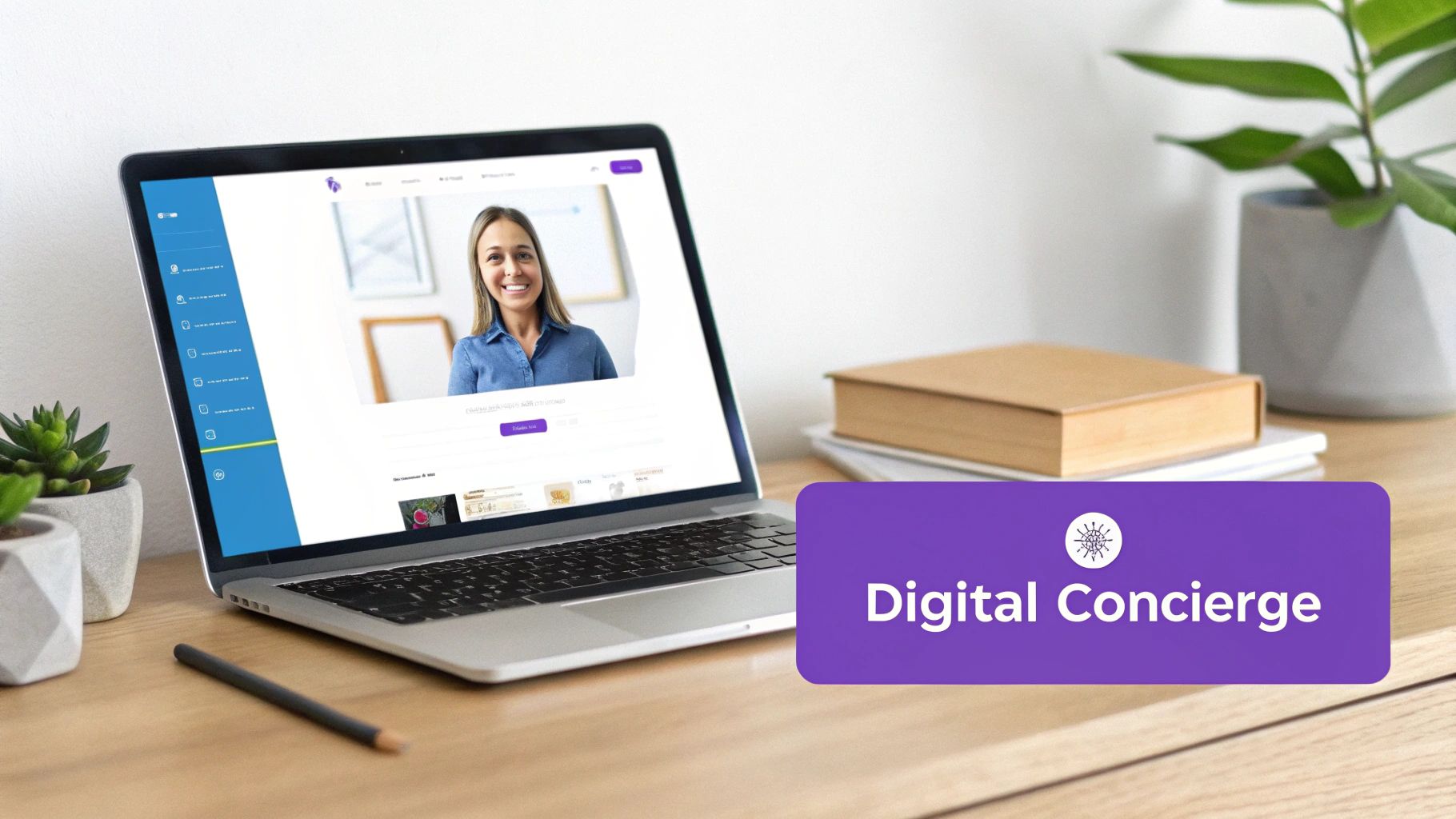 A person using a laptop to analyze charts and data related to lead capture software