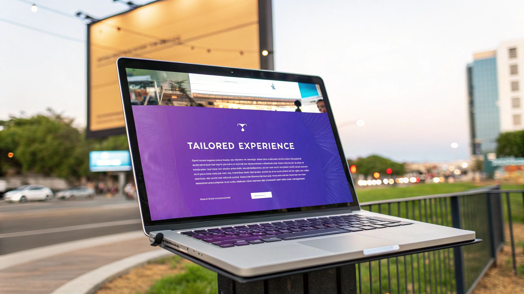 A designer's workspace showing a computer screen with user interface wireframes, indicating a focus on dynamic content creation.