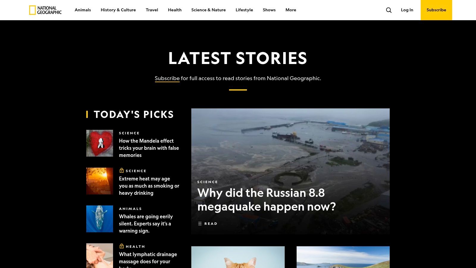 National Geographic Interactive Maps and Articles