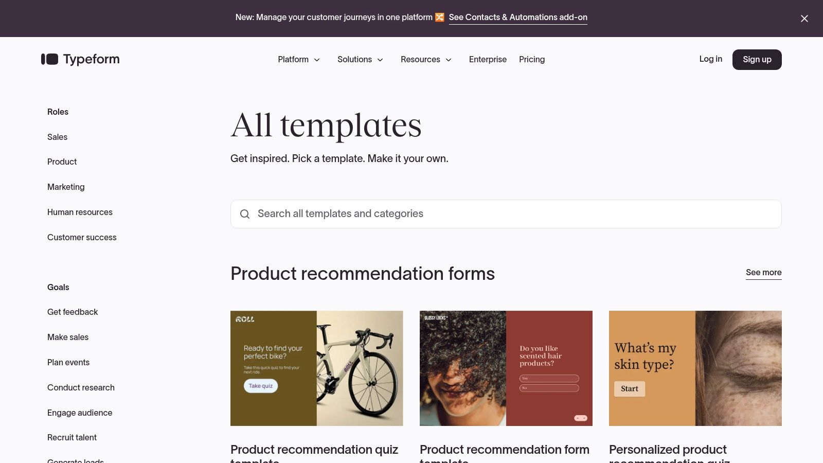 Typeform (Template Gallery)