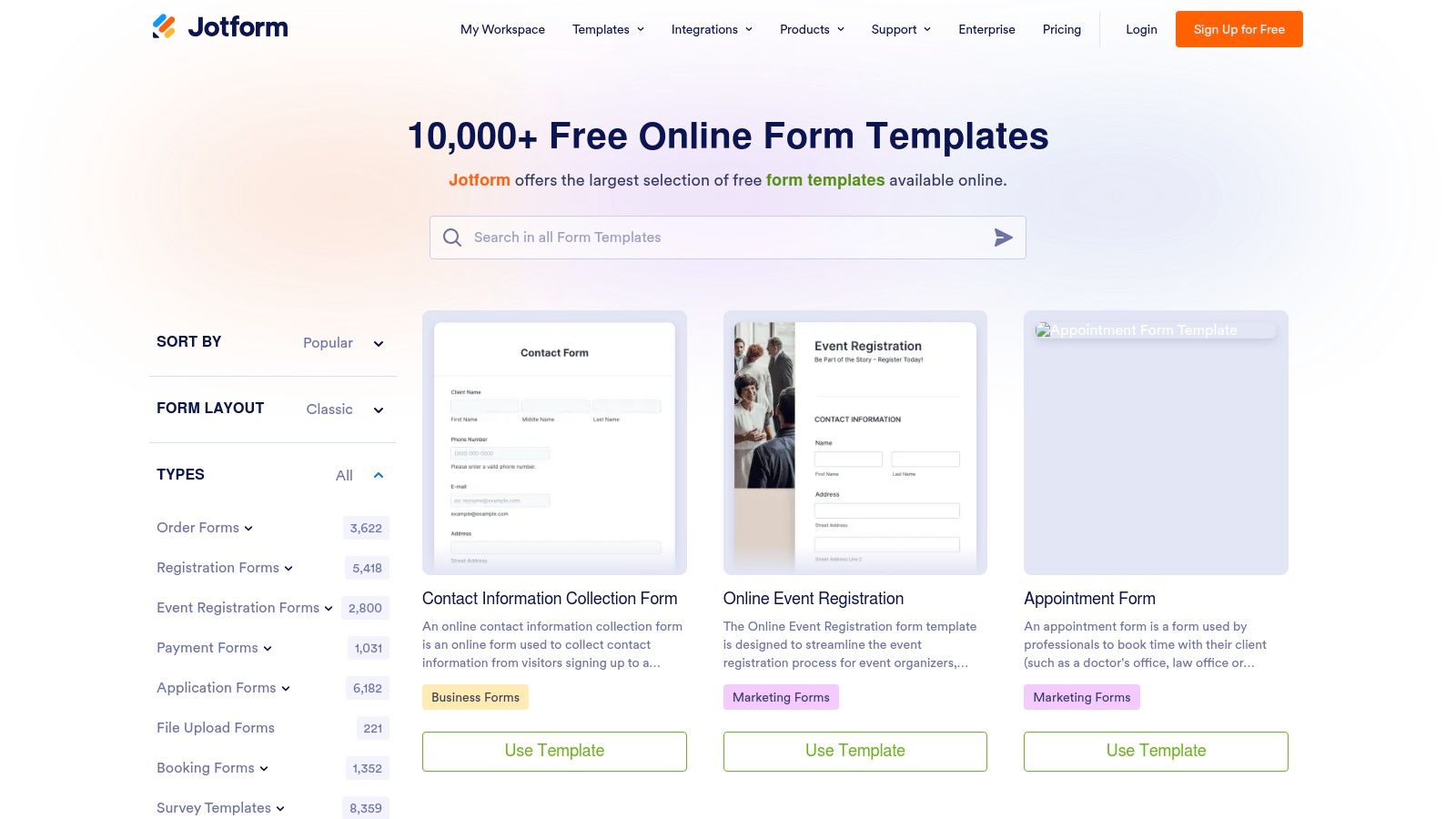 Jotform (Form Templates)