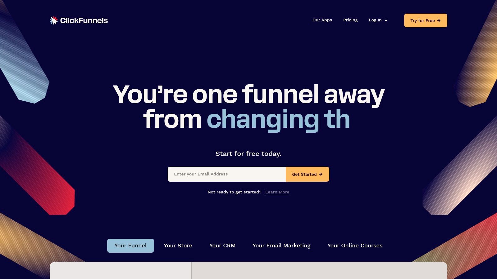 ClickFunnels funnel builder interface
