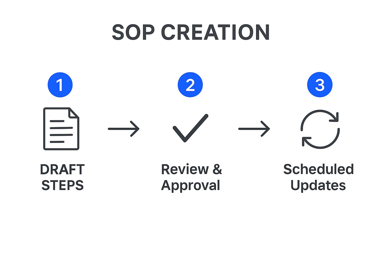 Infographic showing key data about Standard Operating Procedures (SOPs)
