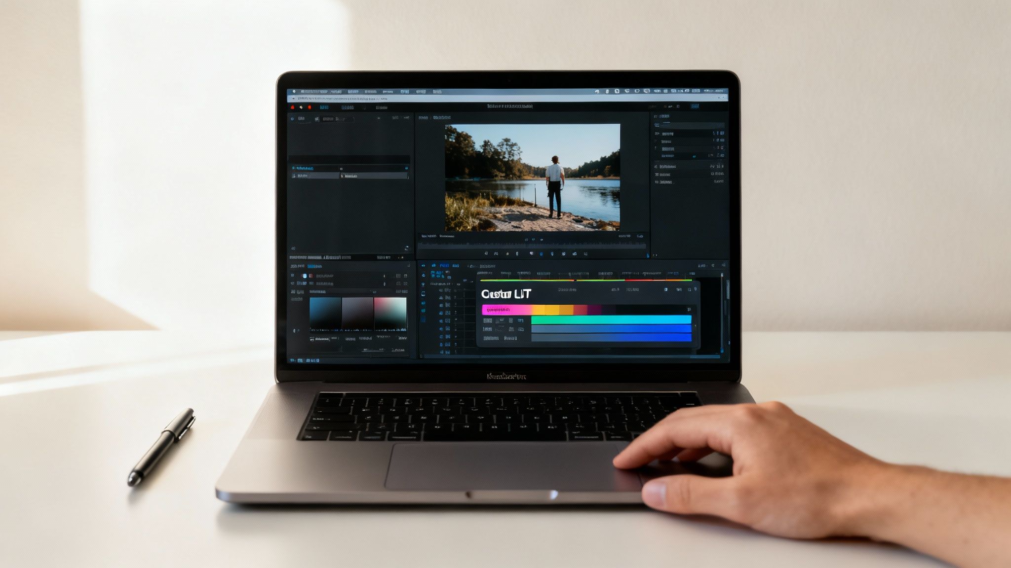 Mastering Final Cut Pro LUTs for Perfect Color 2 A video editor's screen showing Final Cut Pro with the LUT effect being applied to a clip