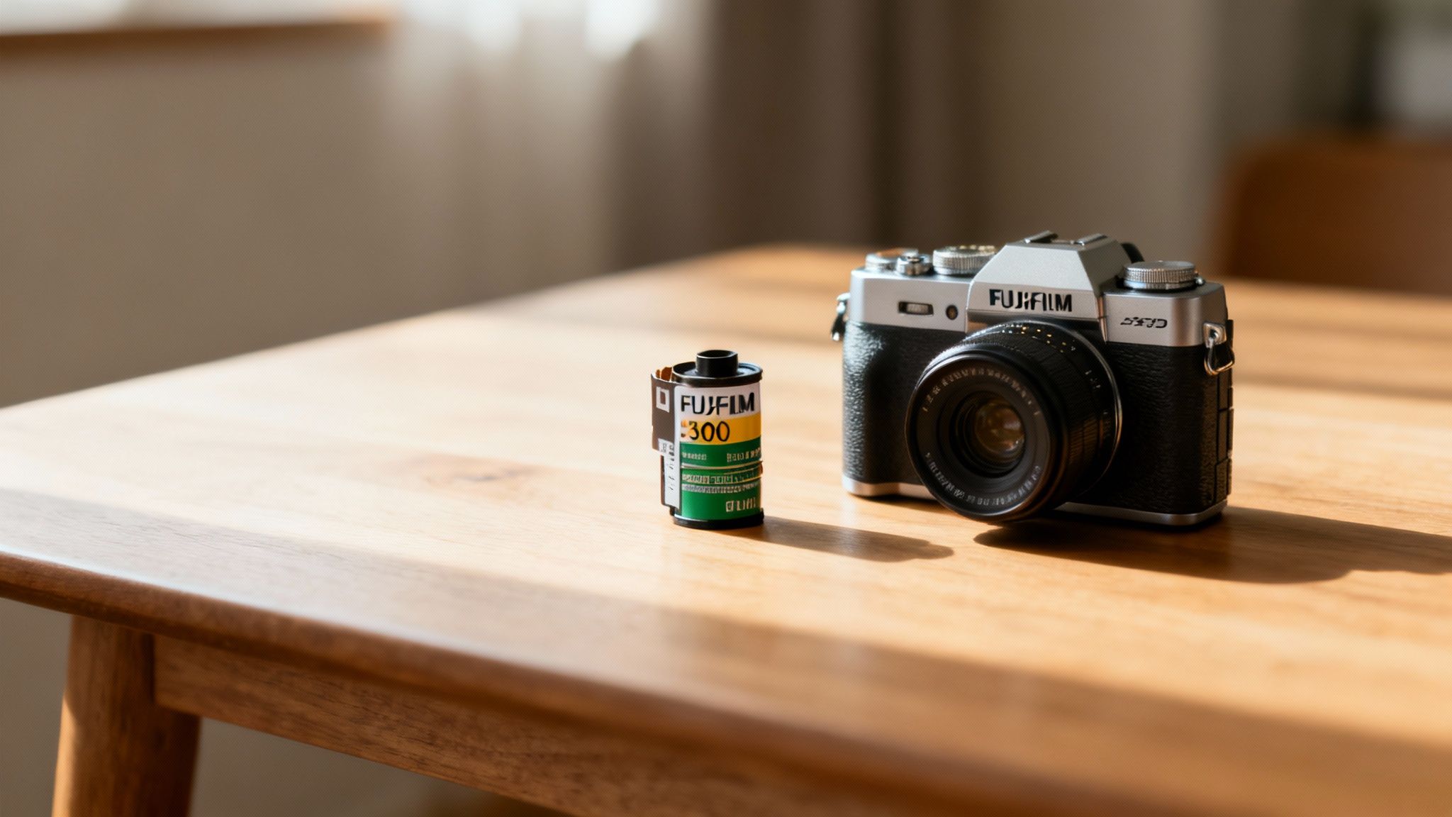 fujifilm presets lightroom: Create Stunning Film Looks Fast 1 A photographer's hand adjusting a camera lens, with a warm, film-like tone.