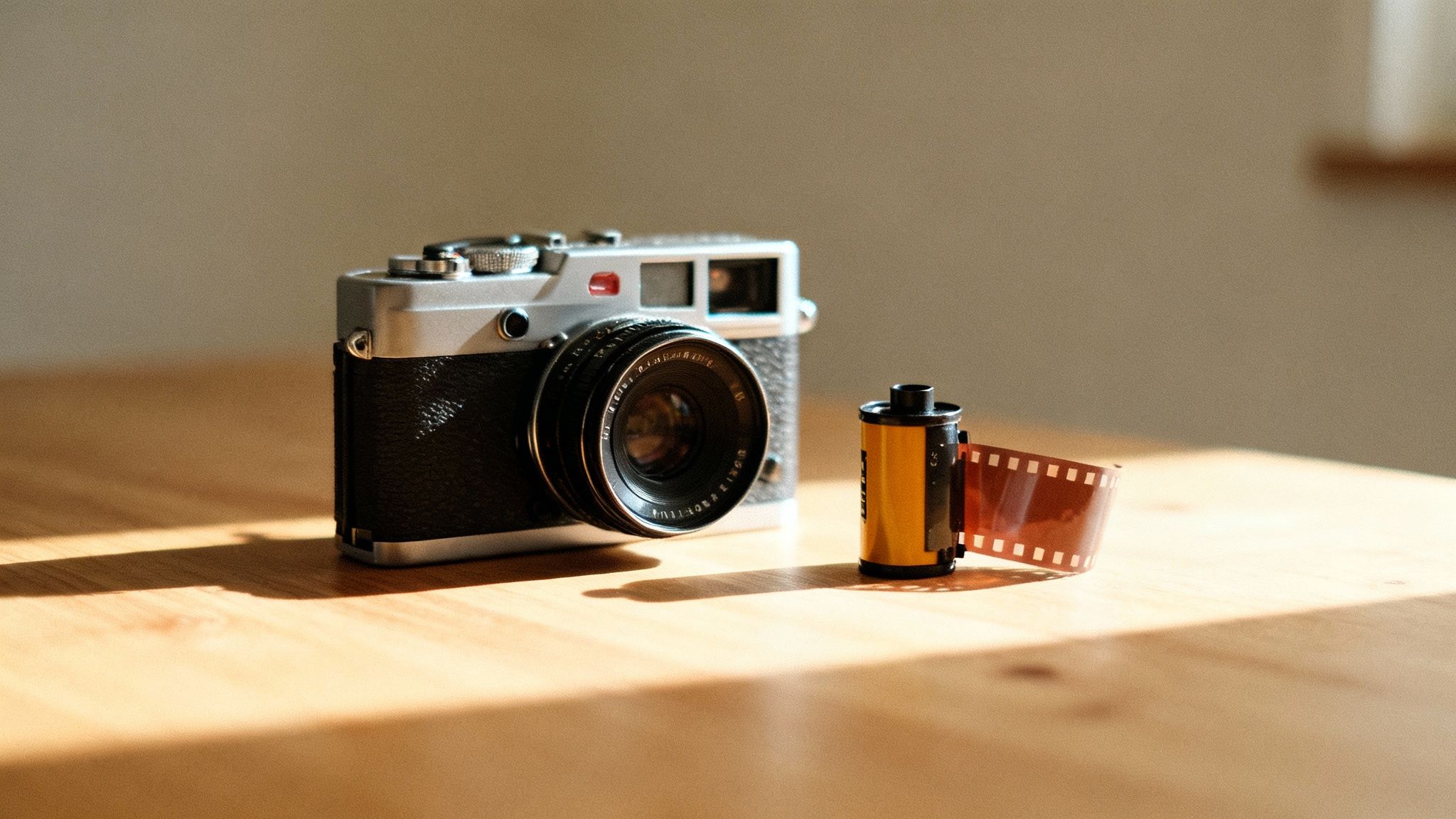 Mastering the Look with 35mm Film LUTs 1 A woman holding a vintage 35mm film camera, embodying the analog aesthetic.