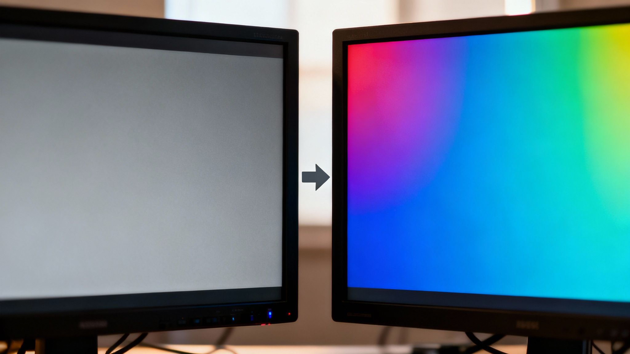 A Video Editor's Guide to Rec 709 LUTs 1 A split-screen showing flat Log footage on one side and a vibrant, color-corrected version using a Rec 709 LUT on the other