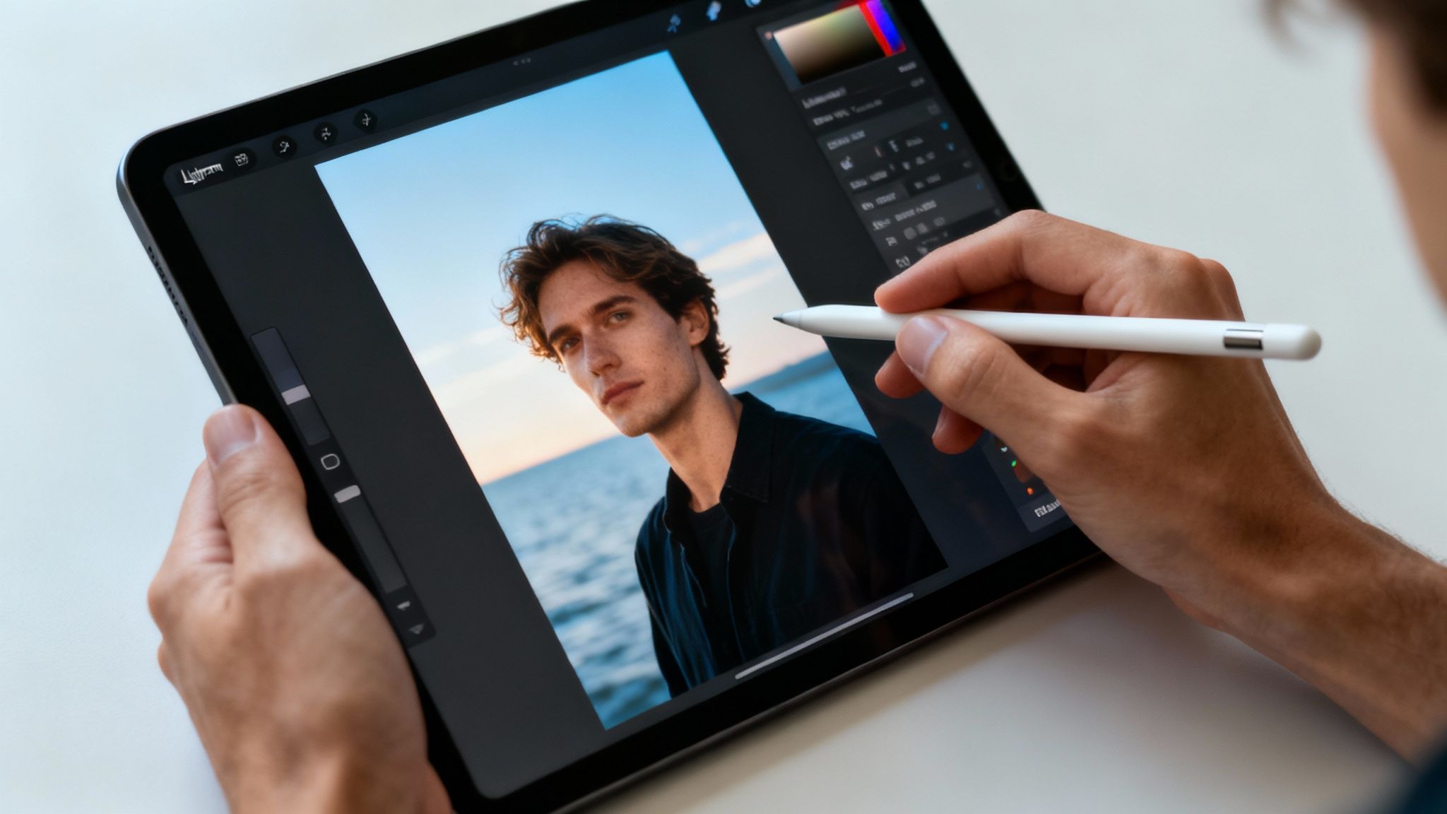 A Photographer's Guide to Lightroom Color Grading 3 A landscape photo with a selectively applied color grade, where the sky is cool and the foreground is warm, demonstrating advanced Lightroom masking.