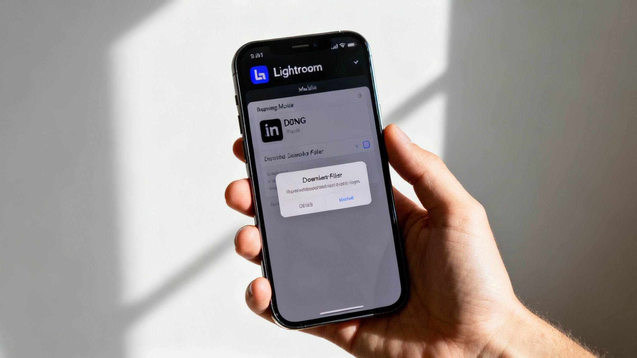 How to Add Preset to Lightroom Mobile Easily 2 A person editing a photo on their phone using Lightroom Mobile