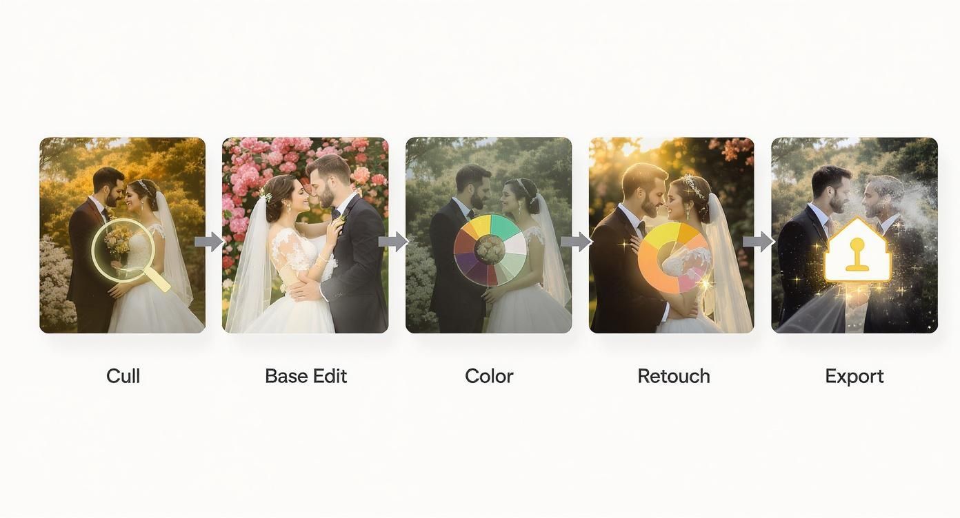 How to Edit Wedding Photos Like a Pro 1 Infographic about how to edit wedding photos