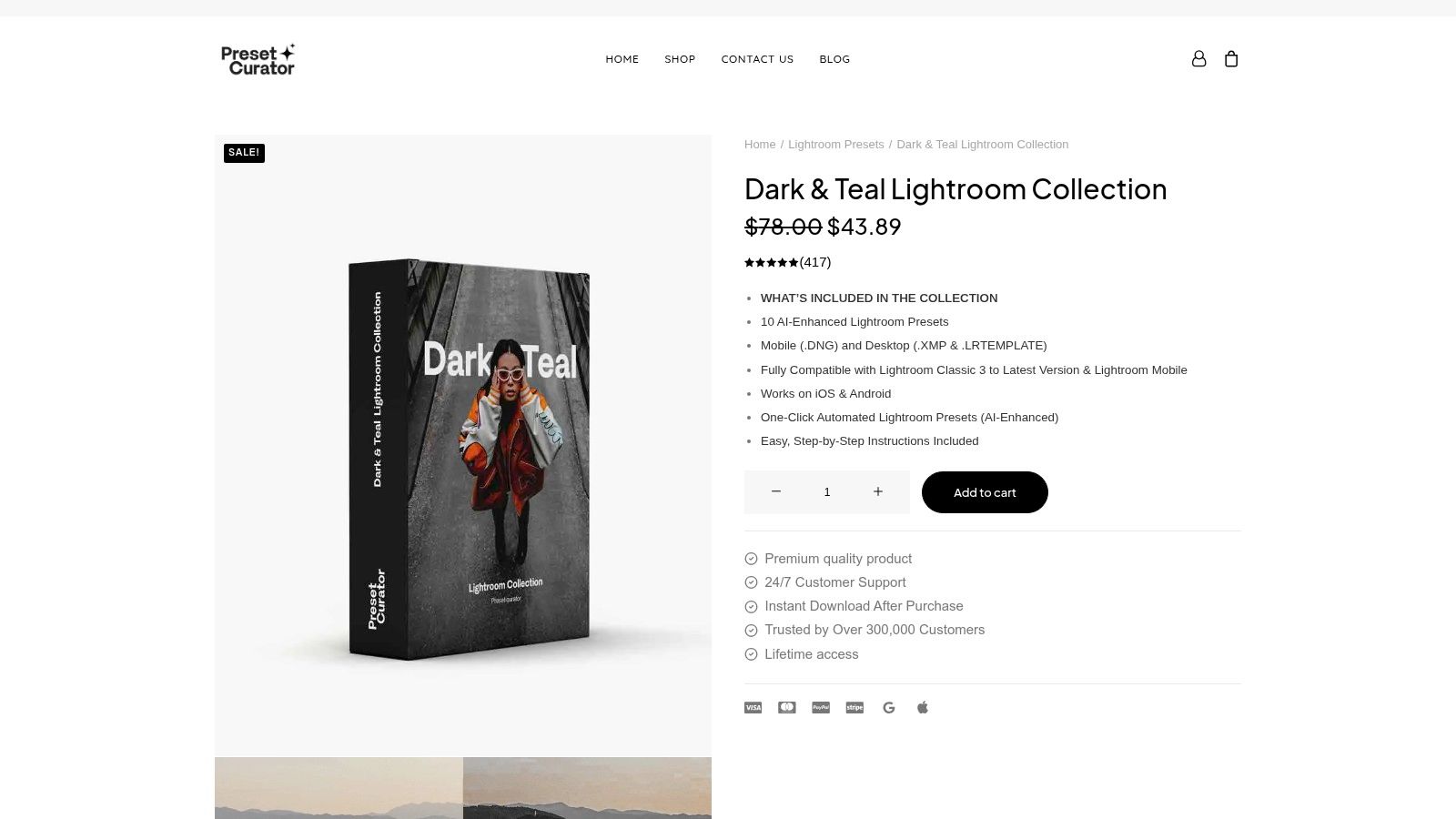 7 Best Lightroom Presets for Portraits in 2025 1 Dark & Teal Lightroom Collection