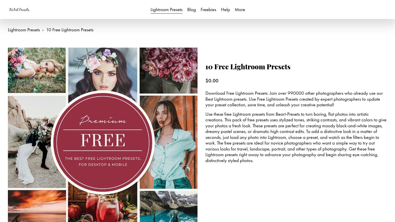 12 Best Free Lightroom Presets to Download in 2025 7 BeArt Presets