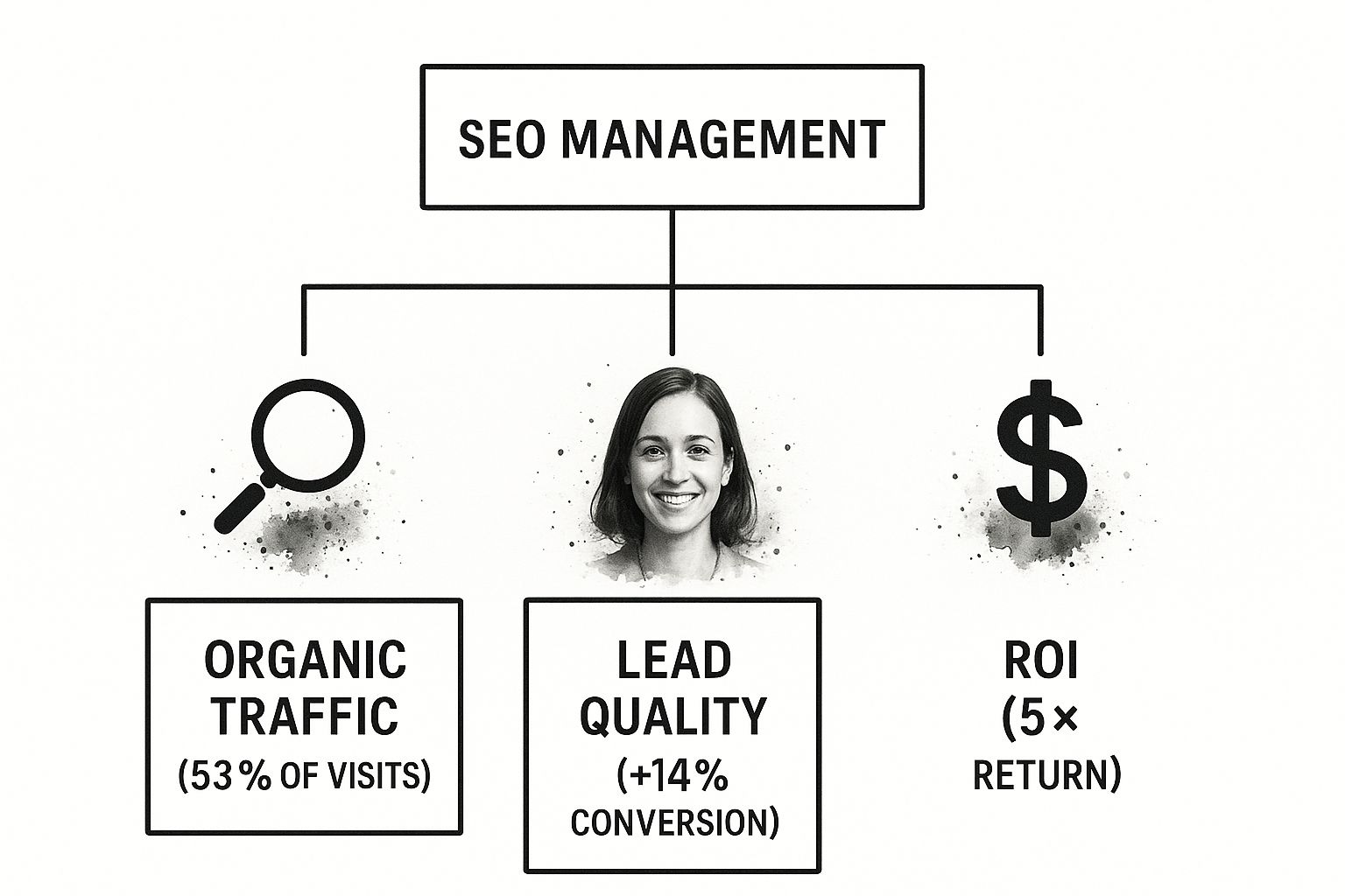 Infographic about what is seo management