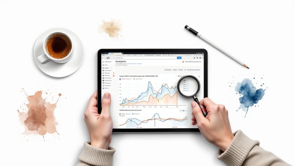 A dashboard on a computer screen displaying charts and graphs related to SEO performance and featured snippet tracking.