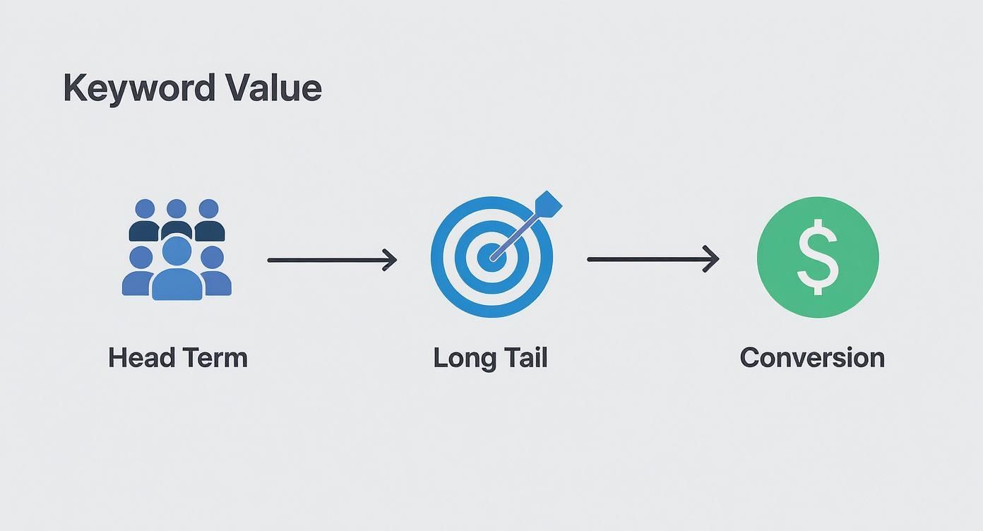 Infographic about create long tail keywords