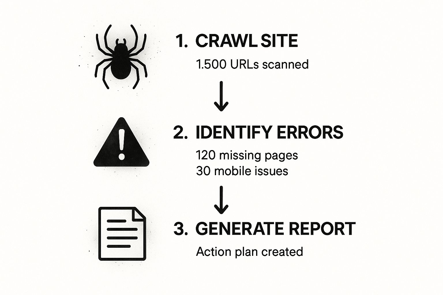 Infographic about how to do seo audit