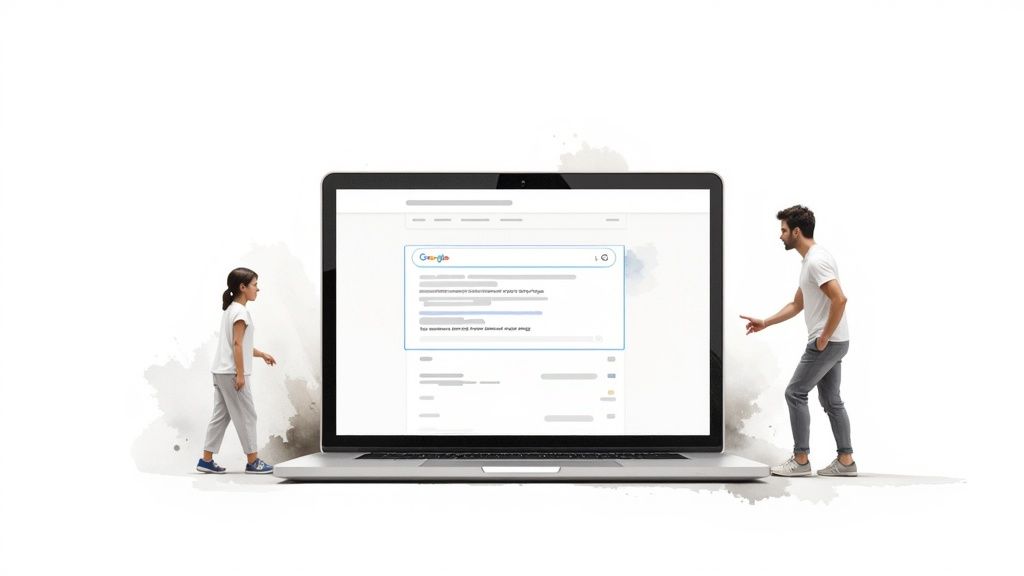 A computer screen showing a Google search results page with a featured snippet highlighted at the top.