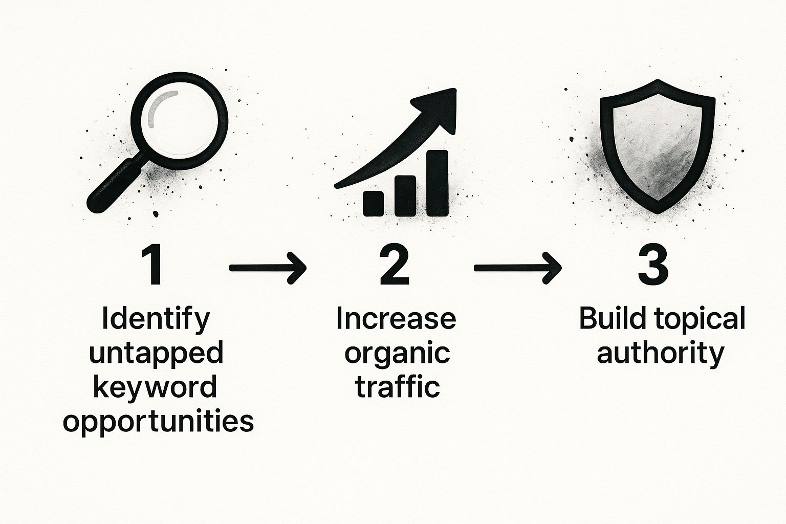 Infographic about content gap analysis seo