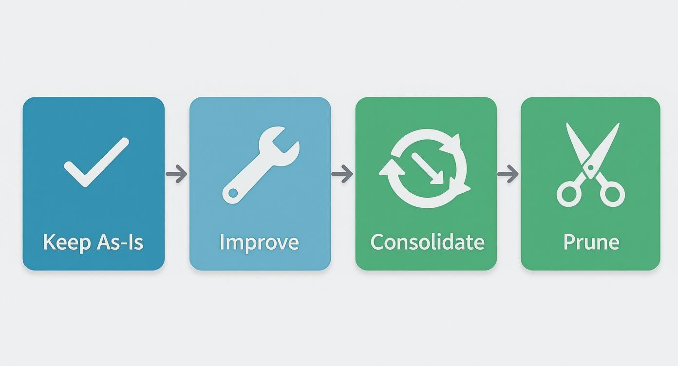 Infographic about website content audit