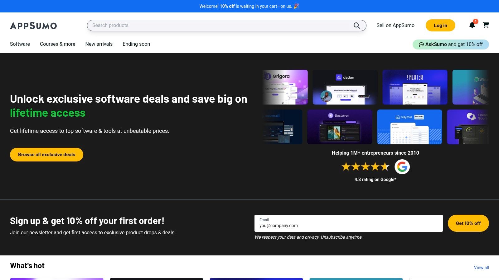 AppSumo (SEO software deals marketplace)