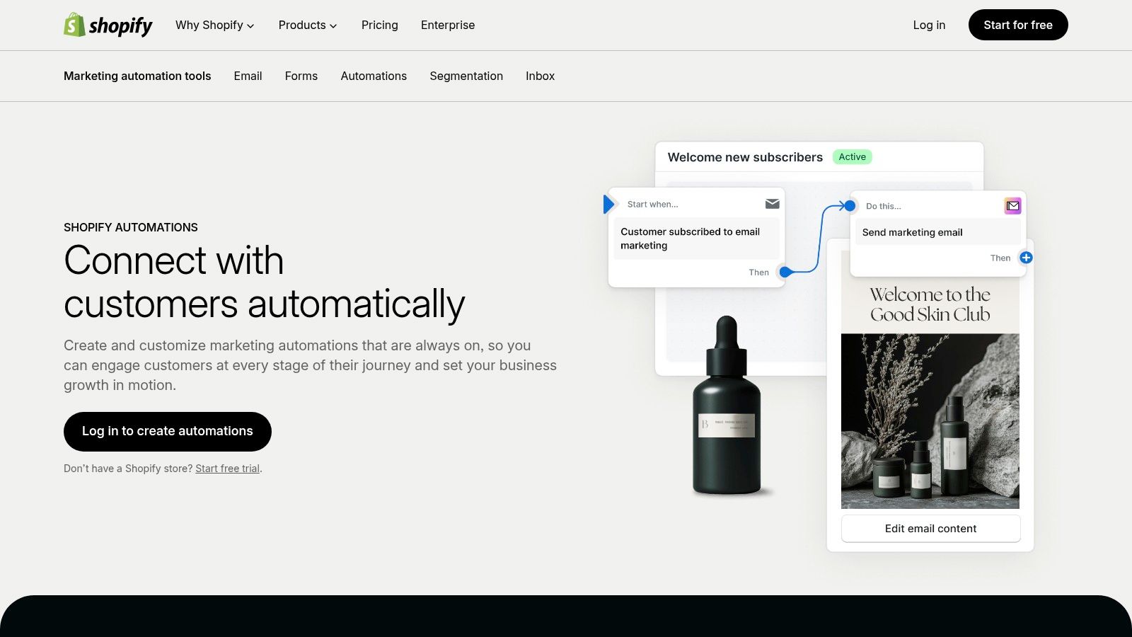 Shopify – Built-in Marketing Automations (and App Store)