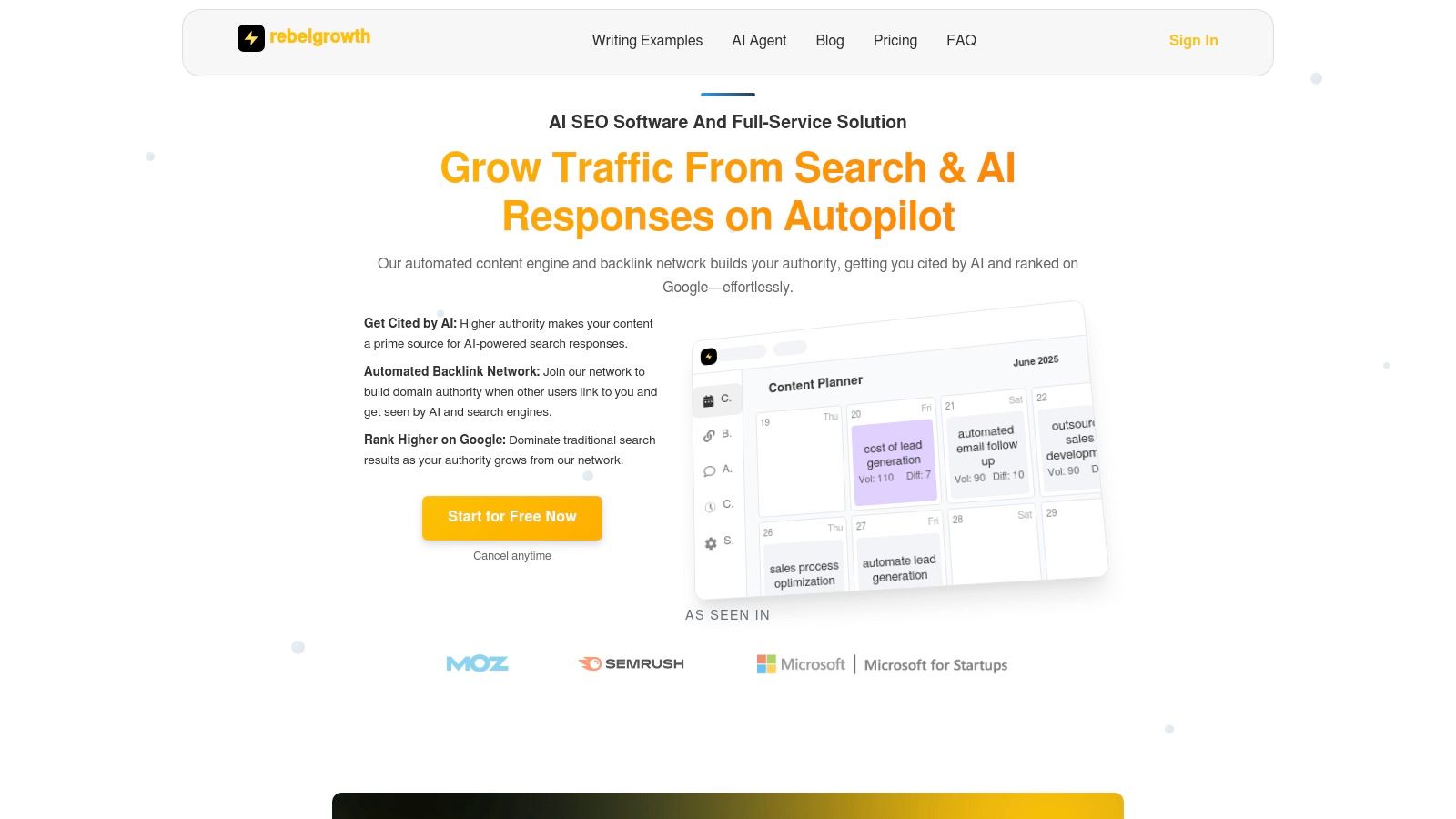 rebelgrowth Homepage