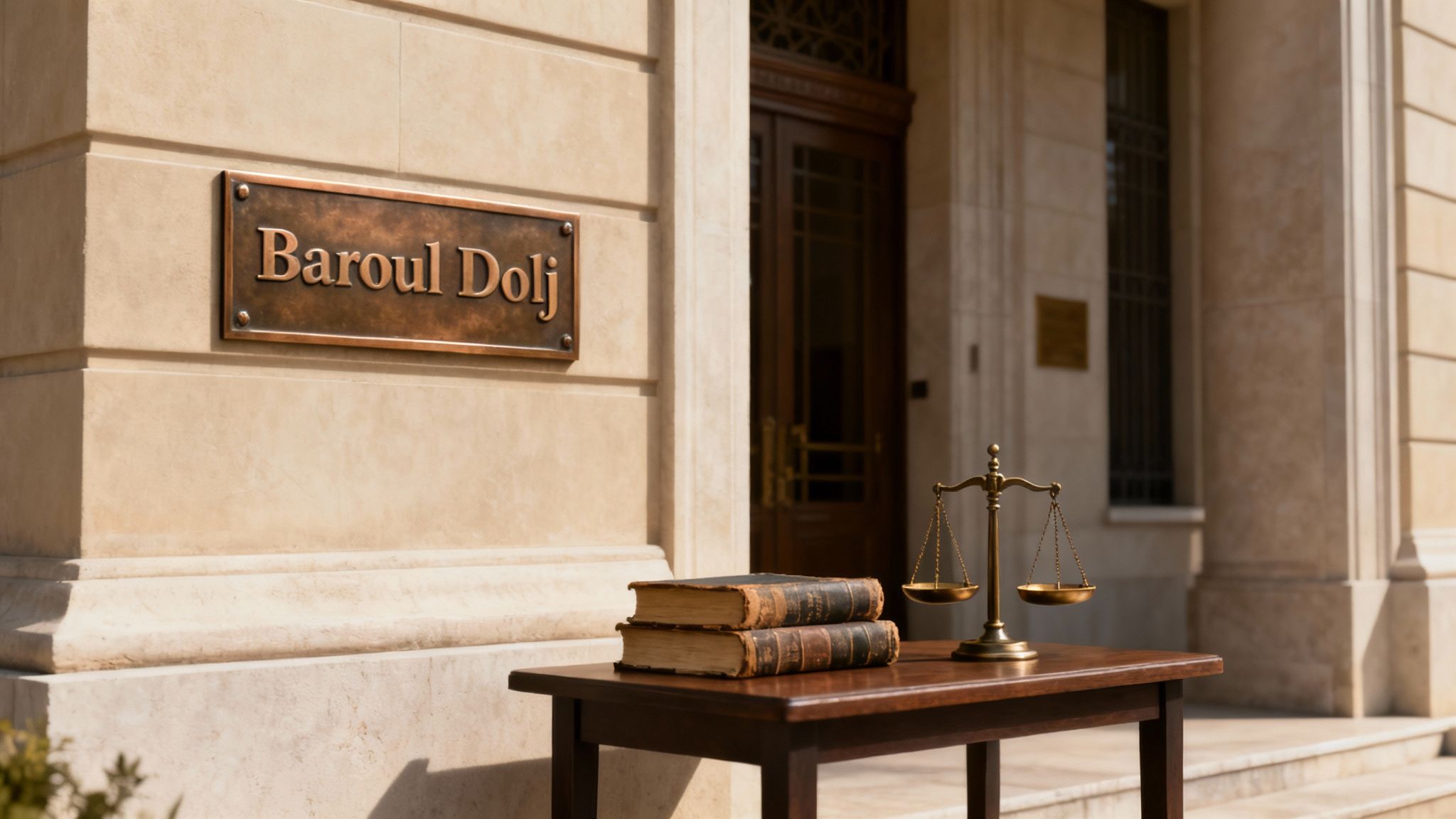Imagine reprezentând clădiri istorice juridice sau o bibliotecă de drept