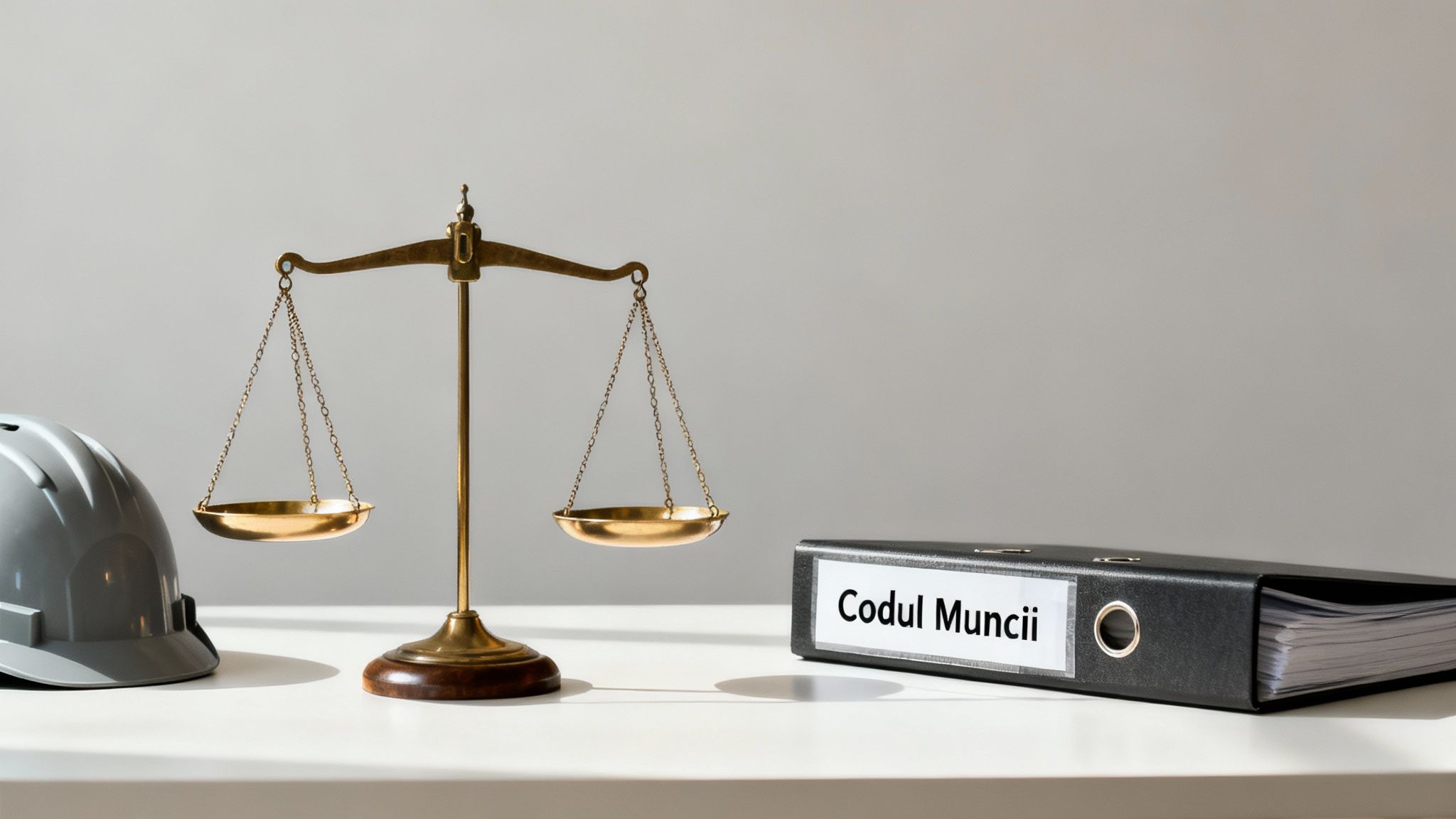 Un document juridic examinat cu o lupă, simbolizând analiza detaliată a legii muncii.