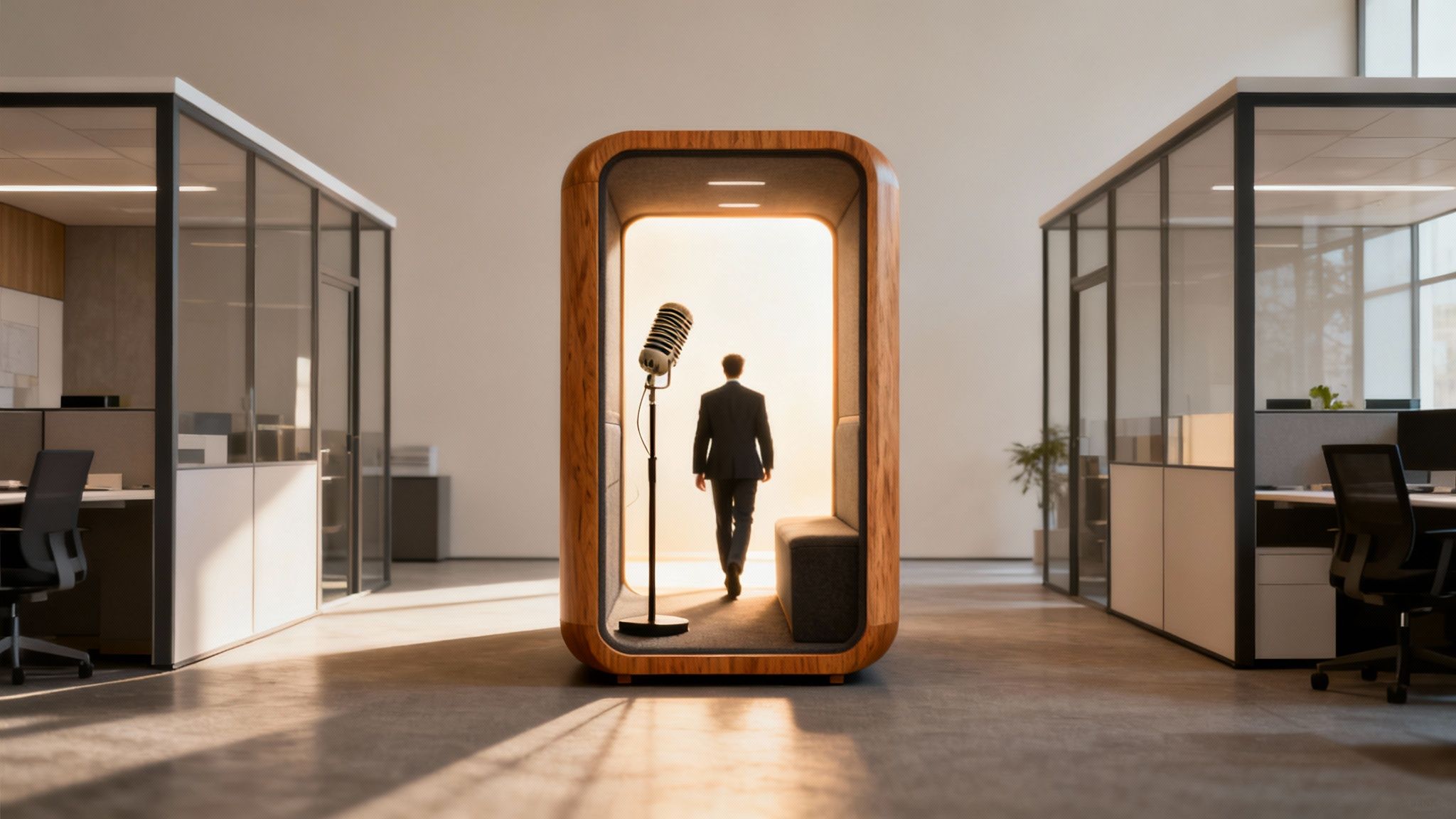 Angajat citind o notificare de concediere într-un birou modern