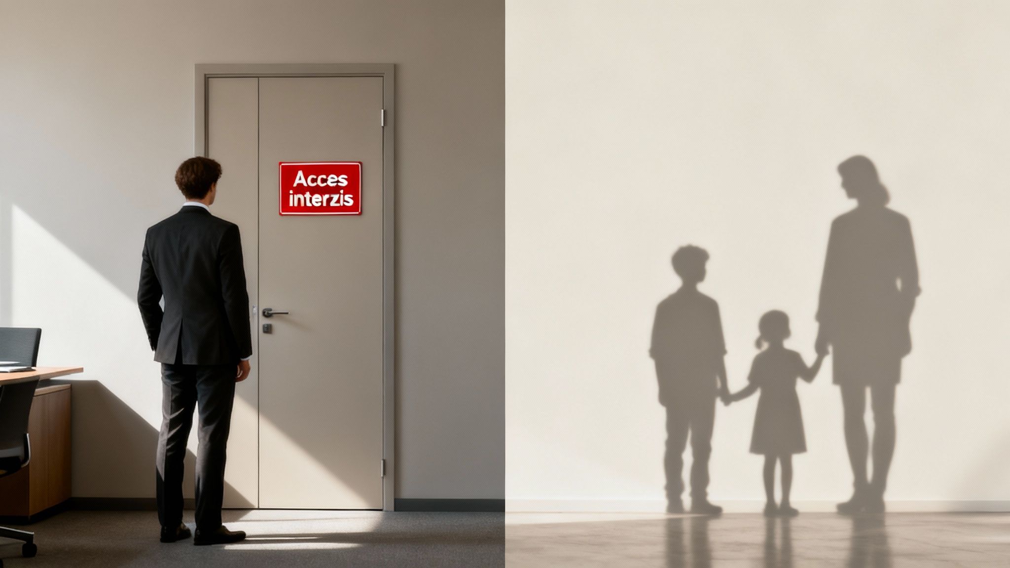 Imagine cu o persoană îngândurată, privind pe fereastră, simbolizând impactul personal al unui dosar penal