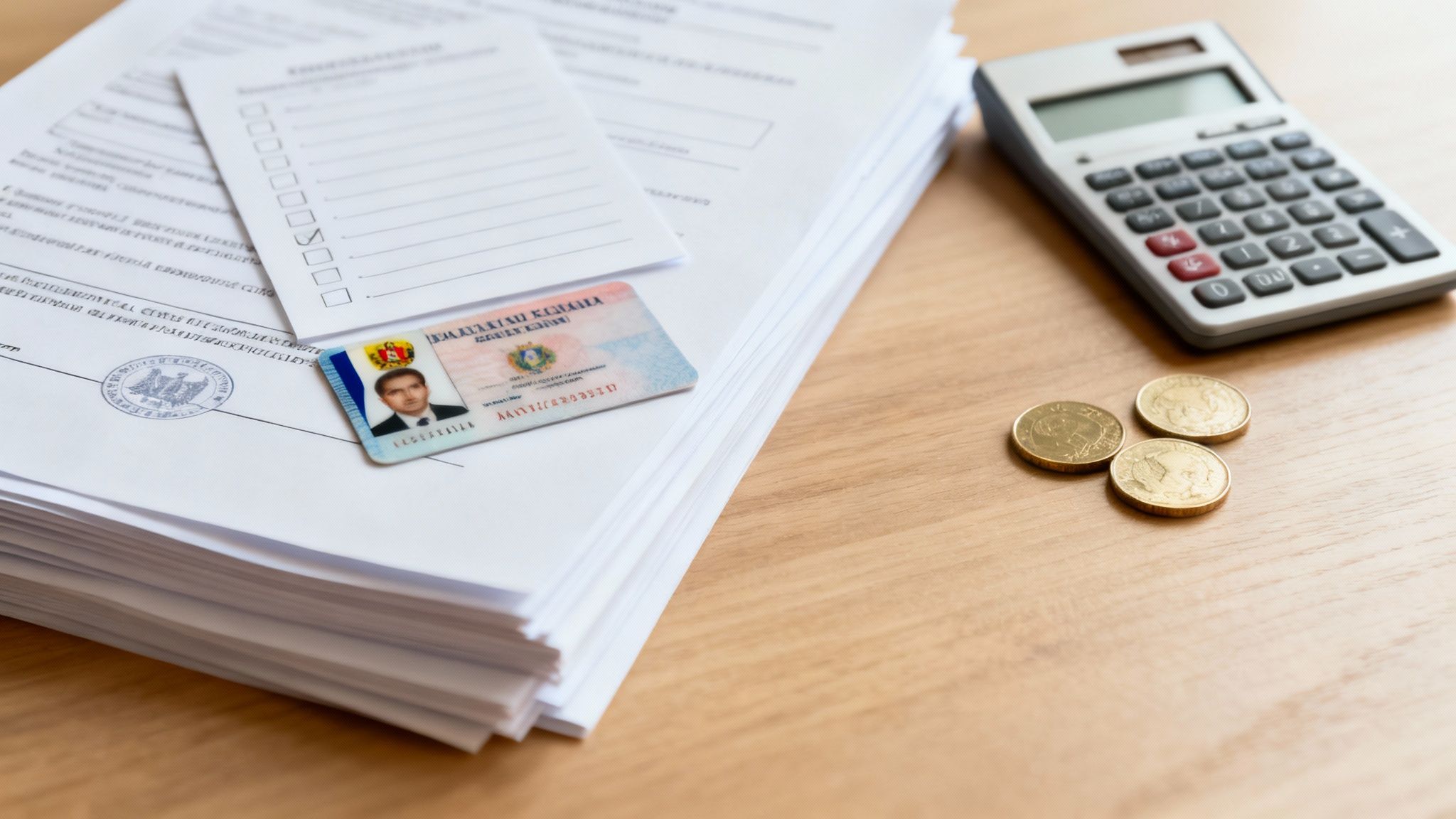 O persoană care organizează documente legale pe o masă