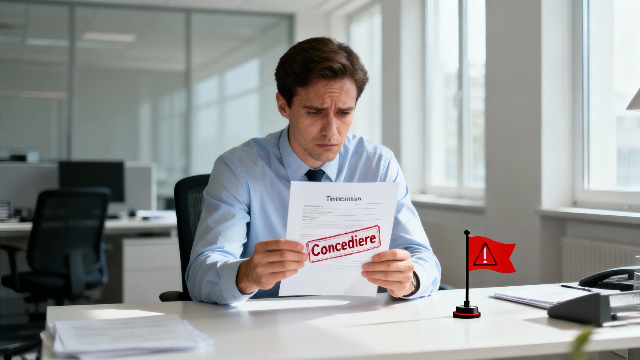 Trei becuri de alarmă roșii aprinse pe un panou de bord