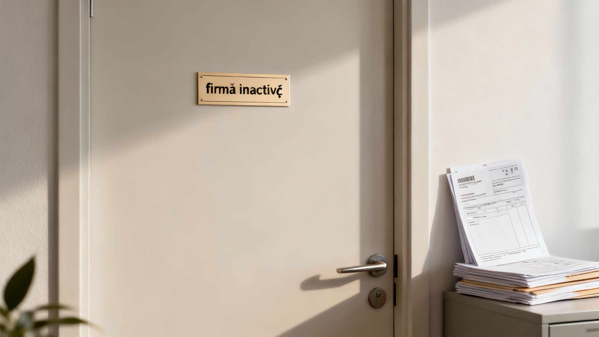 Antreprenor îngrijorat privind documentele unei firme inactive