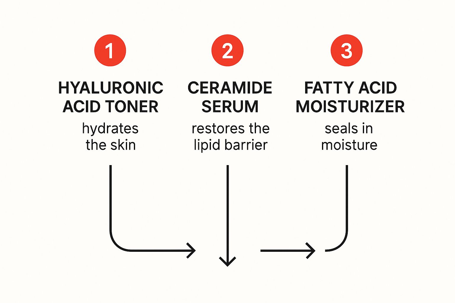 Infographic about repairing skin barrier
