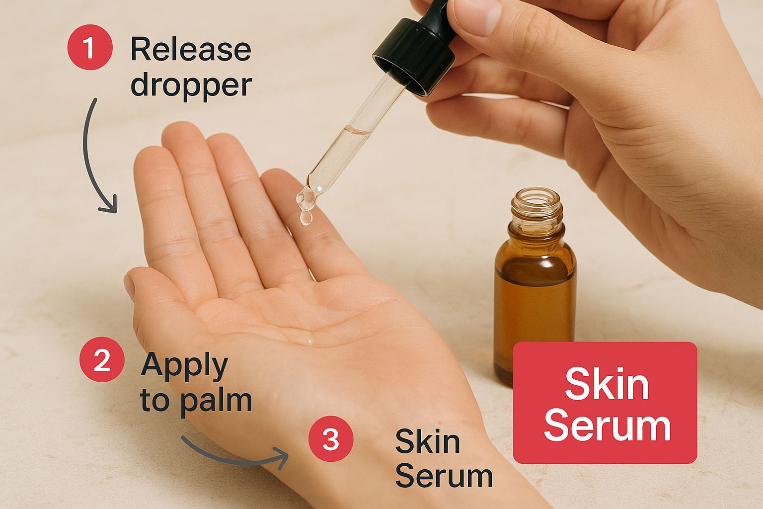 Infographic about night skincare routine order