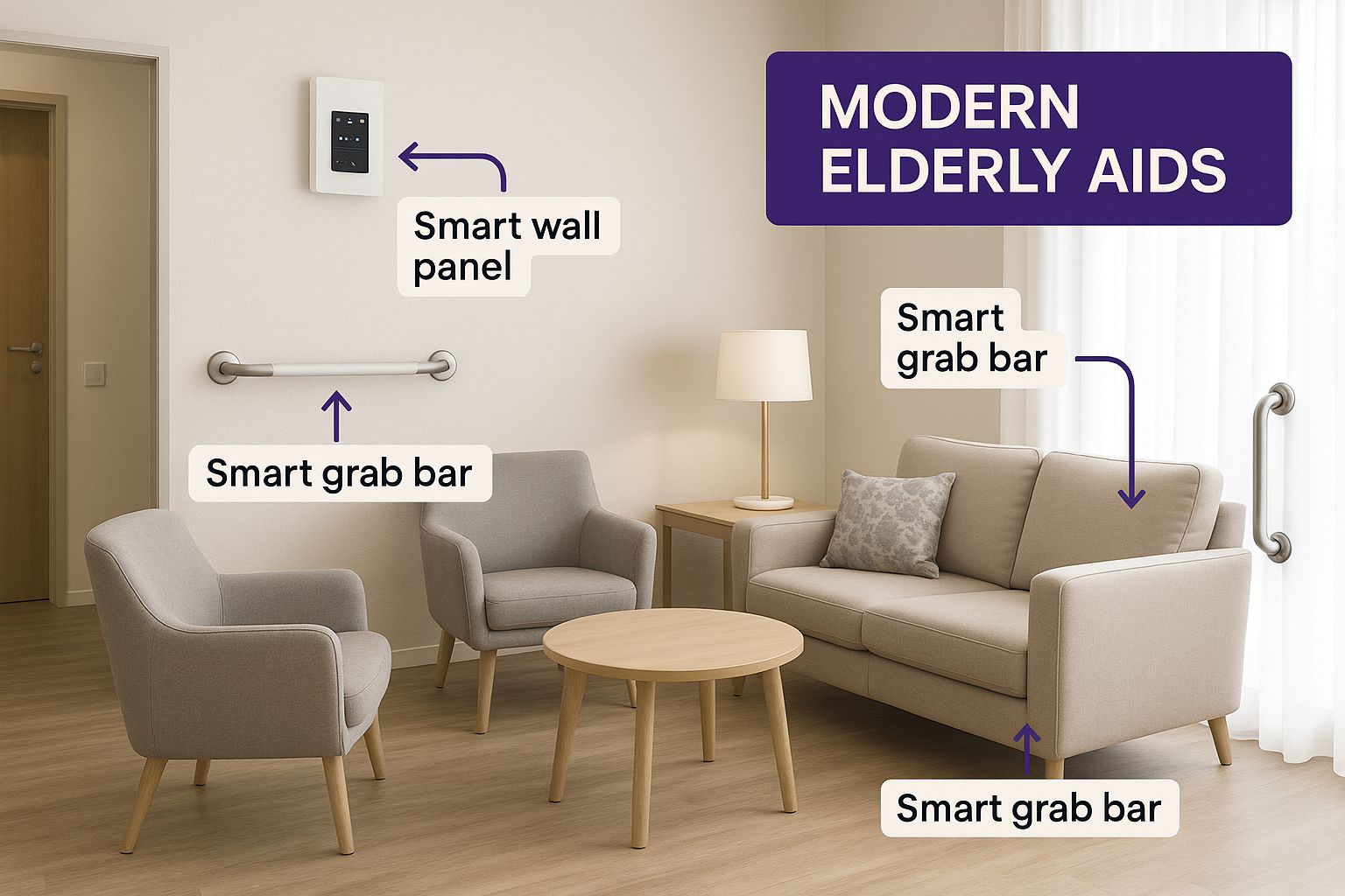 Infographic about aids for elderly