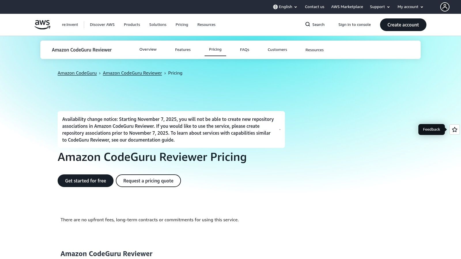 Amazon CodeGuru Reviewer (AWS)