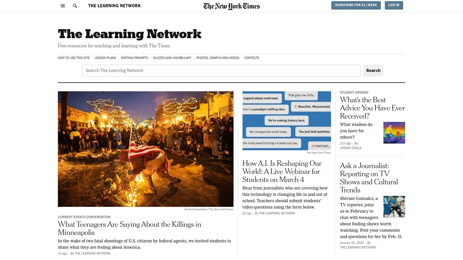 The New York Times — Learning Network
