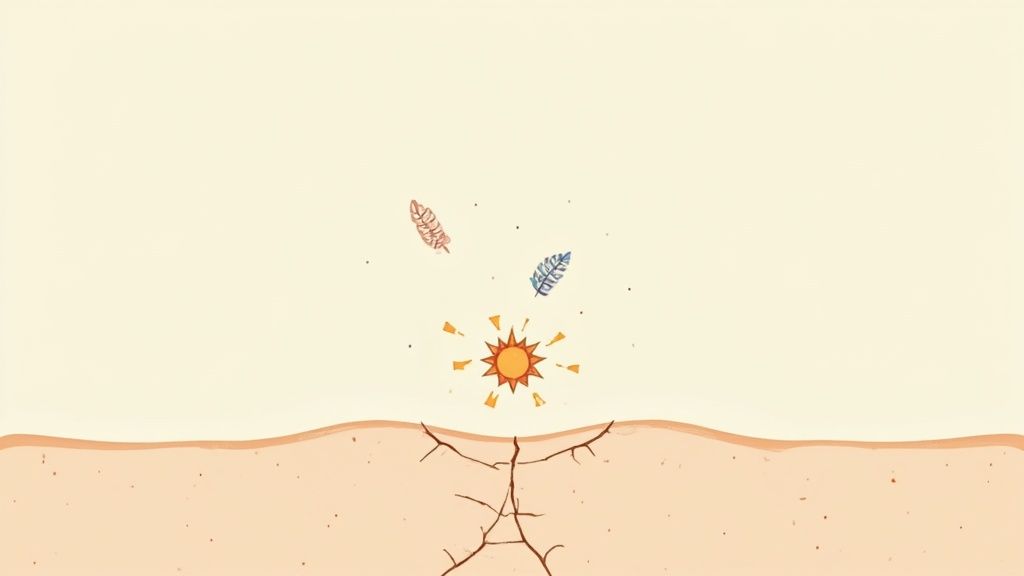 Woman touching her dry, flaky facial skin