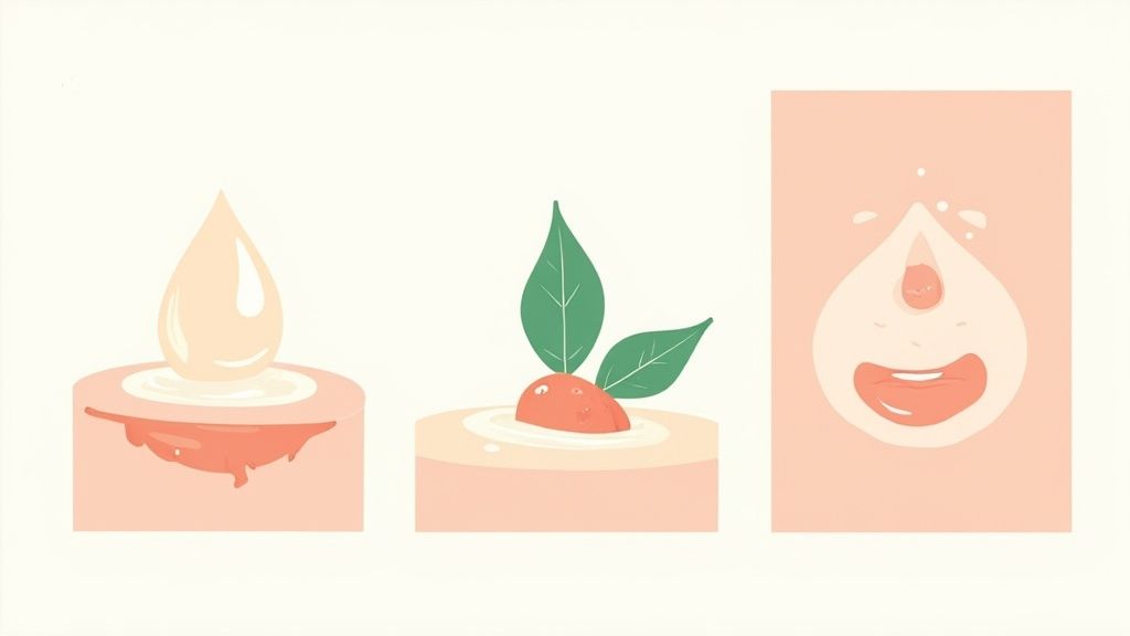 A person applying tallow cream to their hands, showing its rich texture.