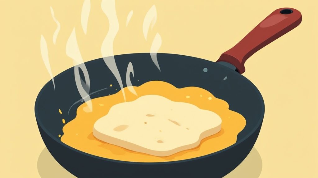 A perfectly seared steak in a cast iron pan, showing the rich crust achievable with tallow