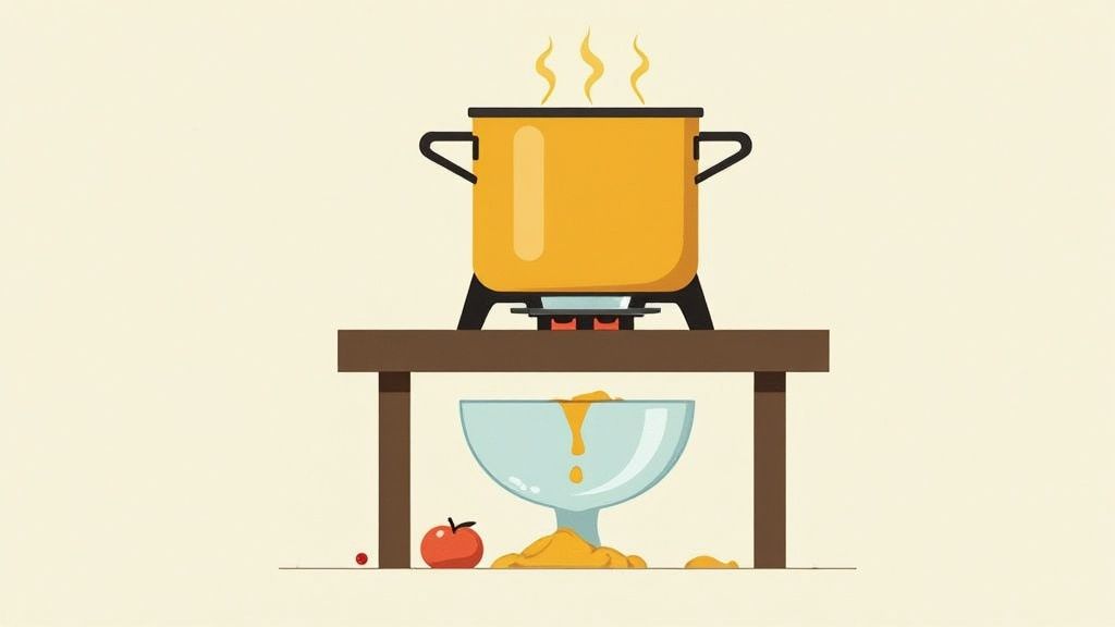 Several sheep and a cow grazing together in a sunny, open field, representing different animal sources for tallow.